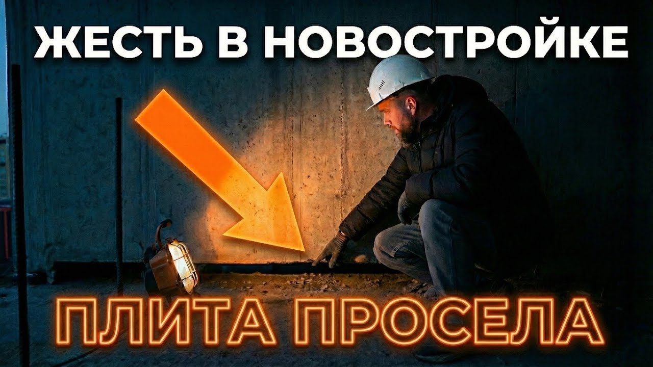 🚨АВАРИЯ в Новостройке: Плита просела на 5 см! 😱 Как мы поднимаем этаж? 
