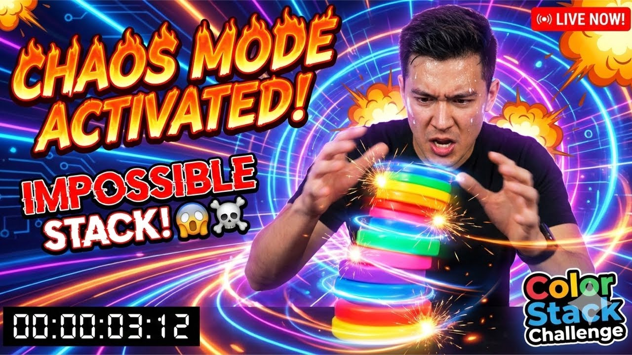 Thinking Fast is IMPOSSIBLE Here! ⚡ Color Stack Chaos