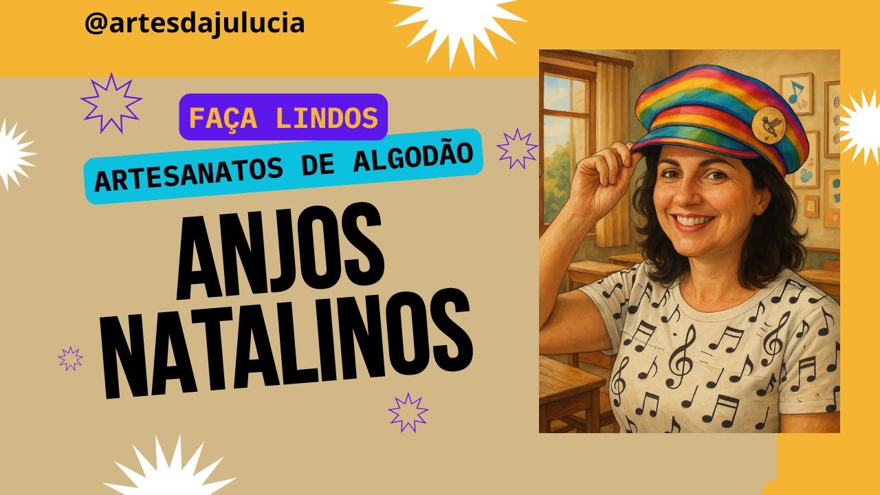 COMO FAZER ANJOS DE NATAL COM RODINHAS DE ALGODÃO