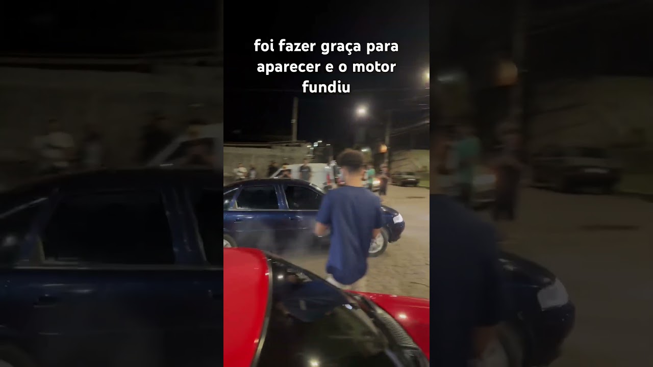 foi fazer bornout e o motor estourou ao vivo #motor #fundiu #carro #turbo #racha #drift #jetta #vw