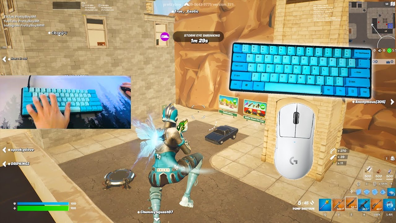 GK61 ASMR Chill🤩Satisfying Gameplay Keyboard Fortnite 240 FPS 4K