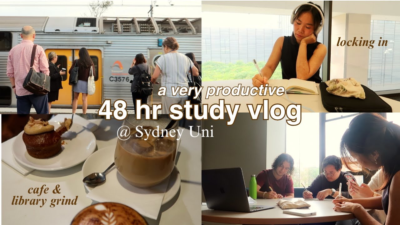 A Realistic 48 hr STUDY VLOG 📚🎧 USYD libraries, cafe, locking in as an Education & English major