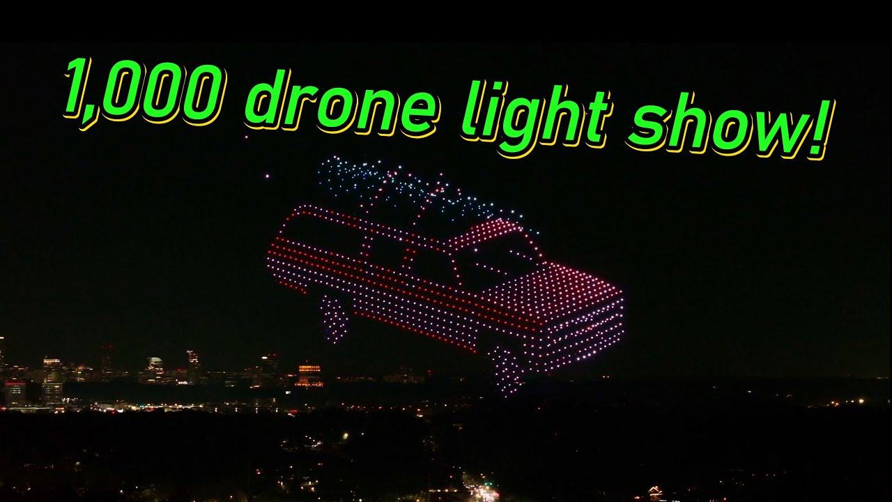 1,000 Drones Light Up Atlanta’s Skyline | Chevy Christmas Show at Piedmont Park from the Air