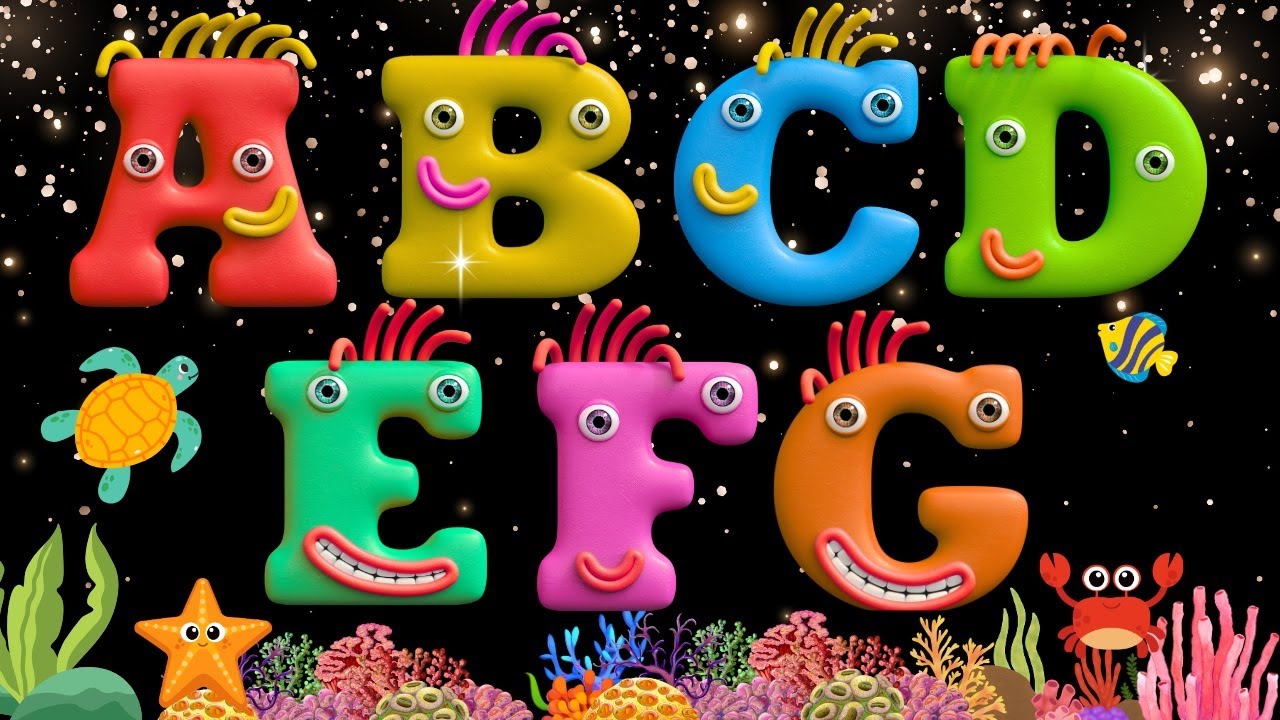 ABC Song with Ocean Animals 🐬 Learn Alphabet A to Z for Kids & Toddlers | ABCD | Nursery Rhymes