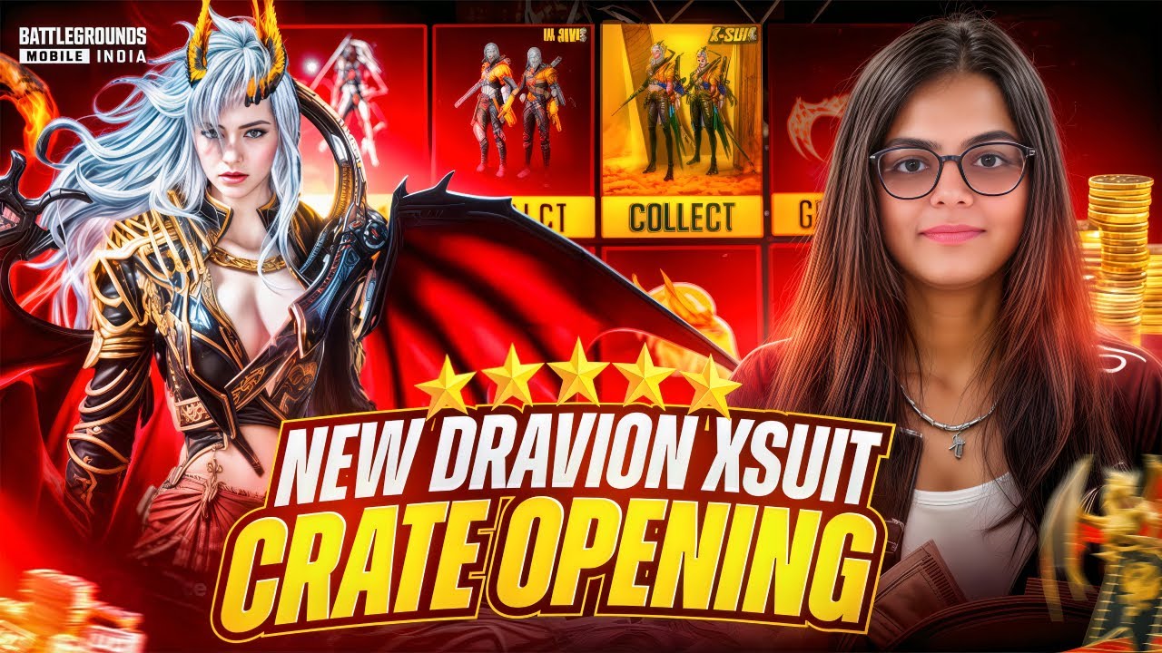16,000 UC DRAVION X SUIT CRATE OPENING 🔥  #BGMIRisingStar #KIE #risingstar