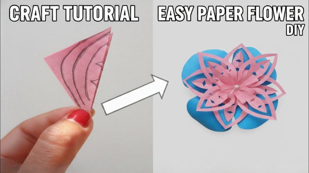 Easy Paper Flower /Paper Flower Making Idea/Diy Flower Craft