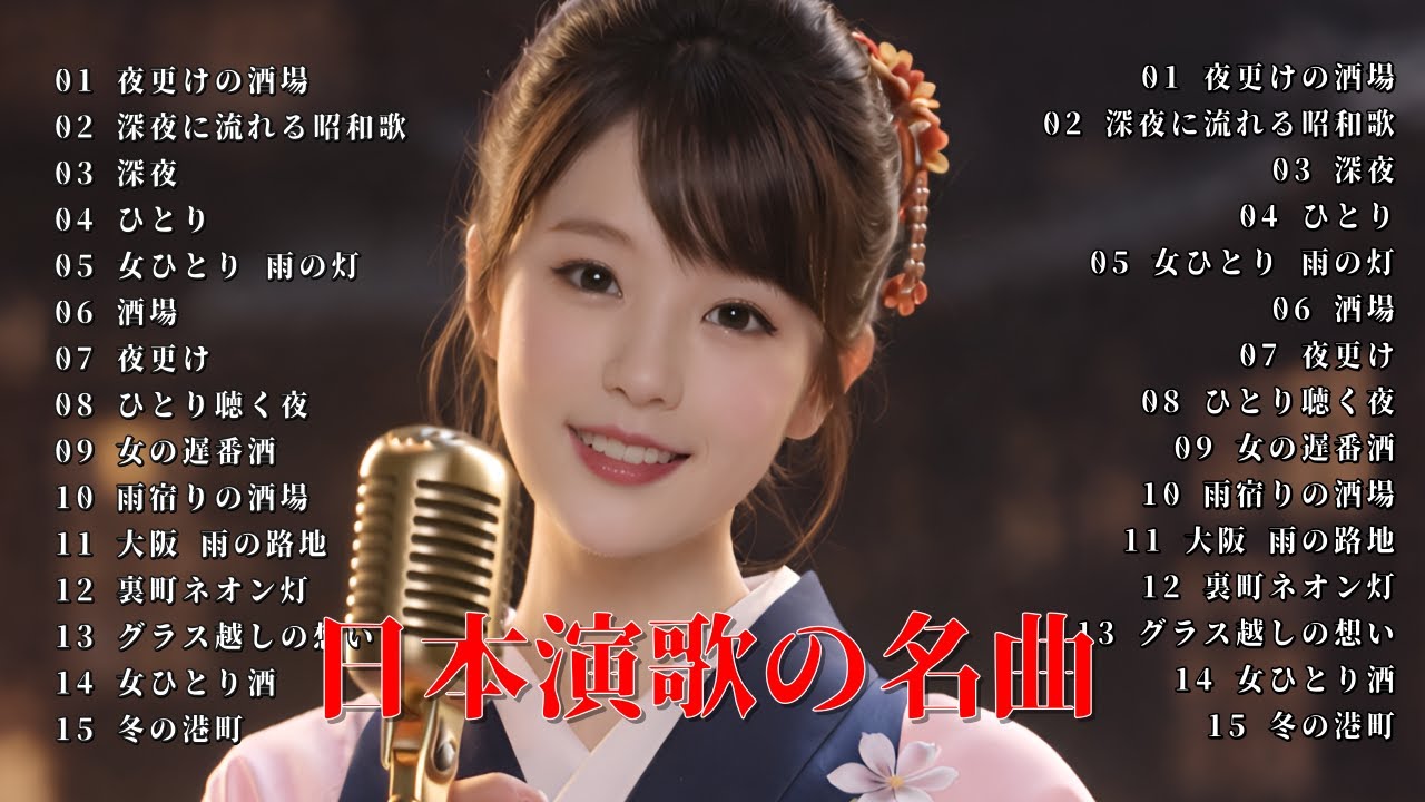 夜更けの酒場でひとりで聴く昭和演歌 ｜ 心に沁みる涙の名曲メドレー