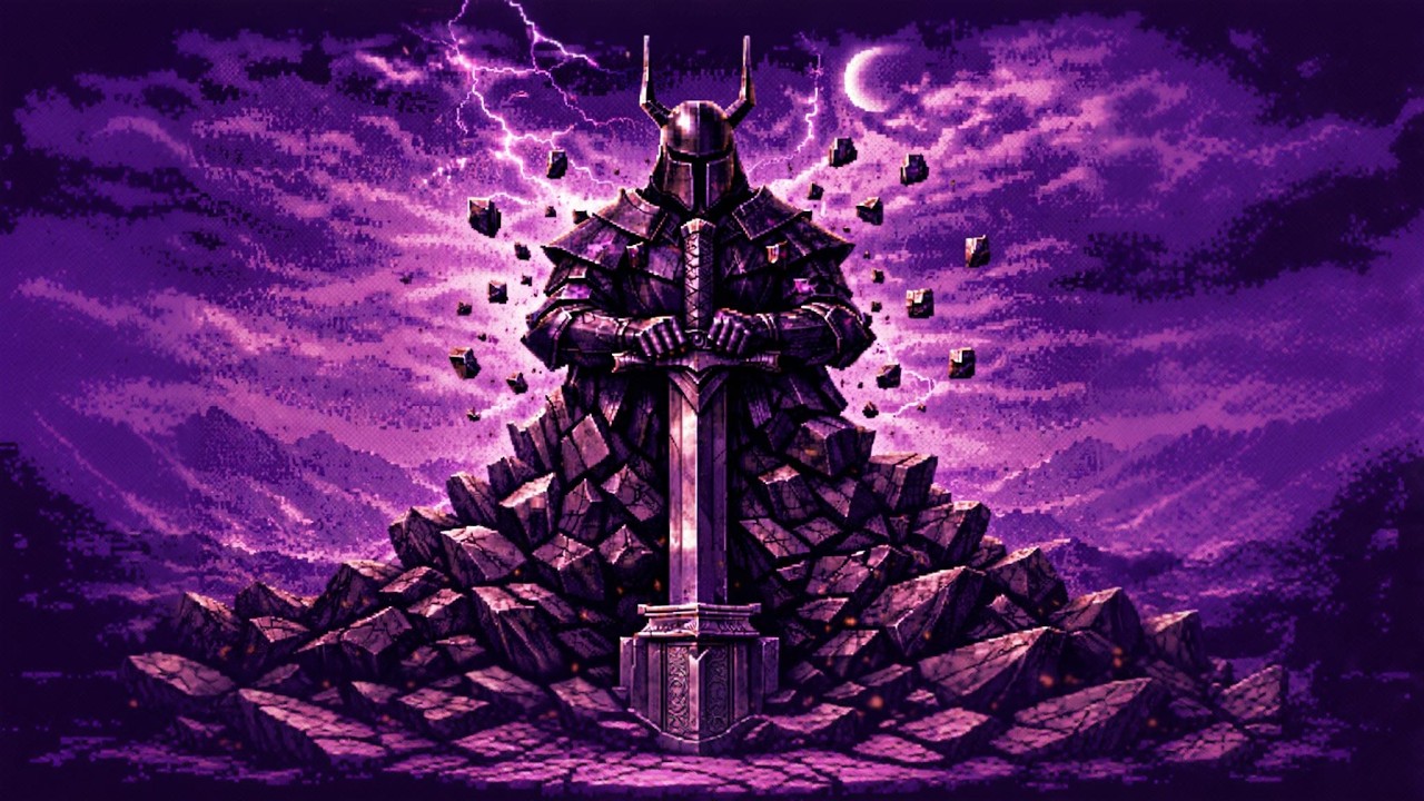 Lind Erebros / Shadow Fight 2 — The Gates of Shadows (16-bit retro cover / AI)
