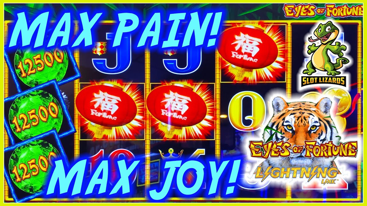 MAXIMUM PAIN THEN MAXIMUM JOY!!! $25 MAX SPIN Lightning Link Eyes of Fortune MEGA COINS!