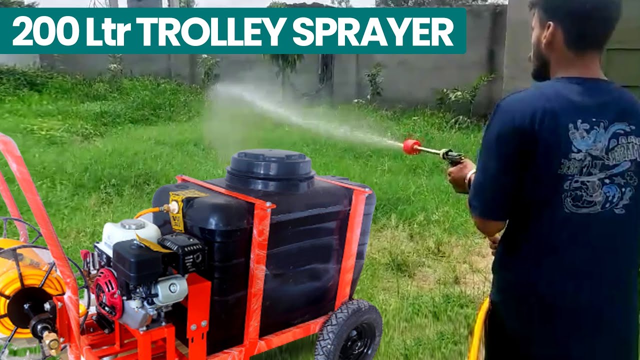 200 Liter Trolley Sprayer Pump with Honda Engine | Trolley Sprayer Machine | Agriculture Sprayer