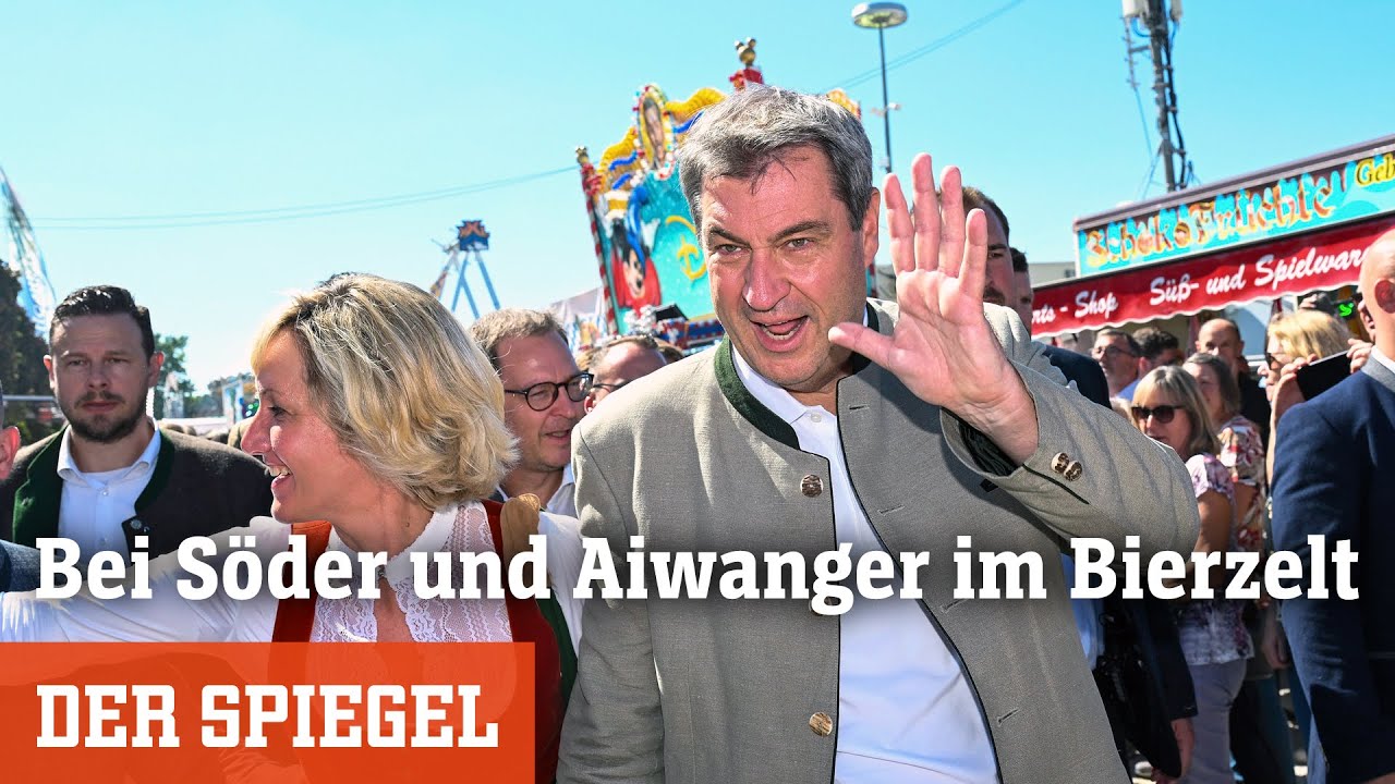 Bei Söder und Aiwanger im Bierzelt: Operation Weiter-so | DER SPIEGEL