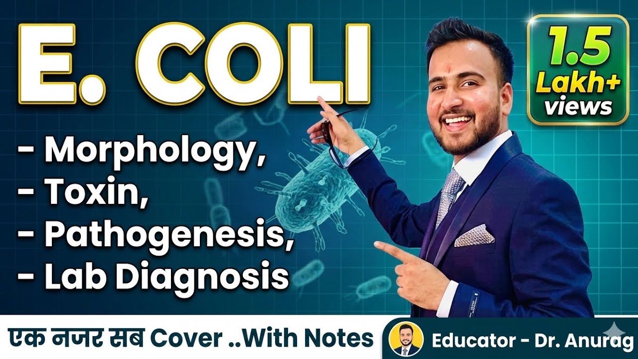 E -COLI BACTERIA IN HINDI / E COLI Microbiology/ Toxins of E-COLI