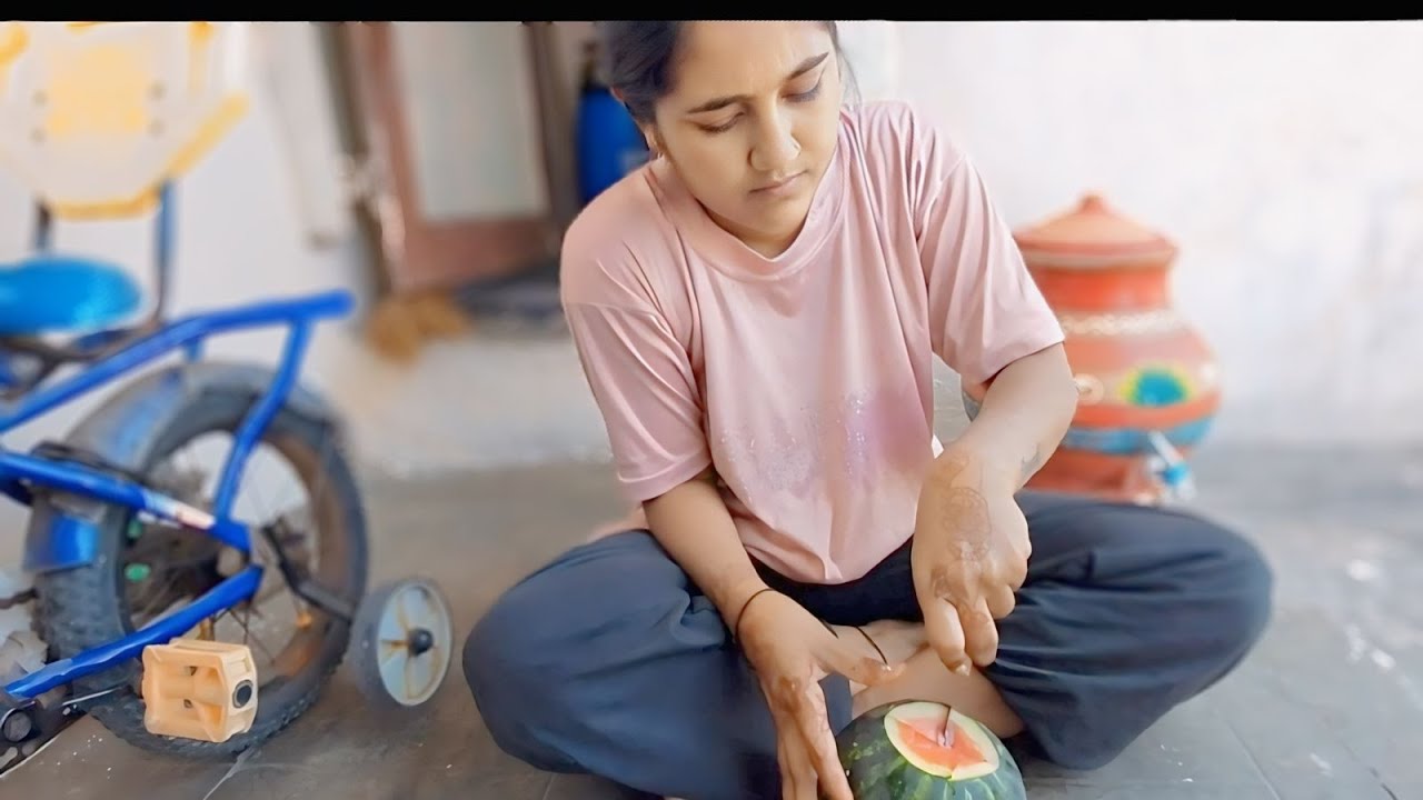 દર્શ ને તરબૂચ ખાવાની મજા આવી ગઈ 😅 daily vlog part 11