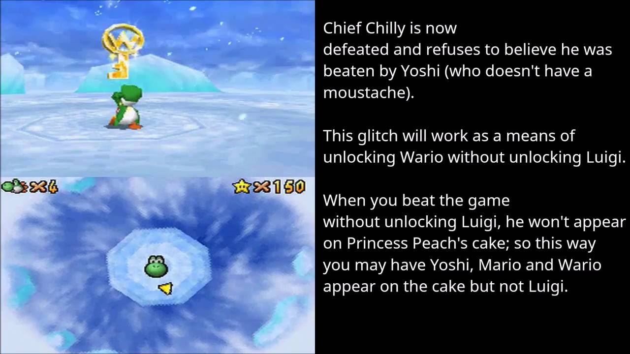 Yoshi in Chief Chilly Challenge (Super Mario 64 DS)
