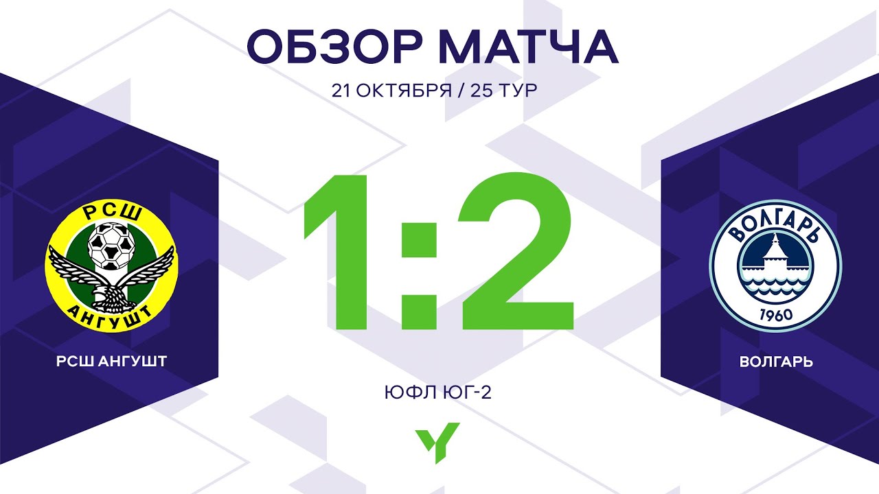 ЮФЛ Юг-2. РСШ «Ангушт» – АФ «Волгарь». 25 тур. Обзор