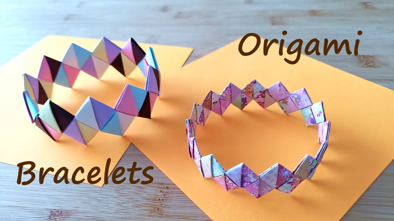 Paper Origami Bracelets.DIY.折り紙ブレスレット