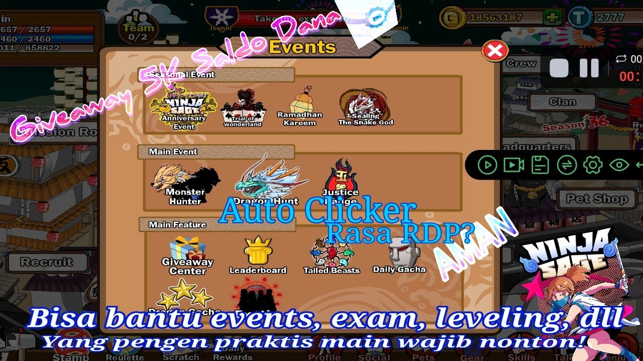 Auto Clicker Rasa RDP? Ninja Sage Indonesia