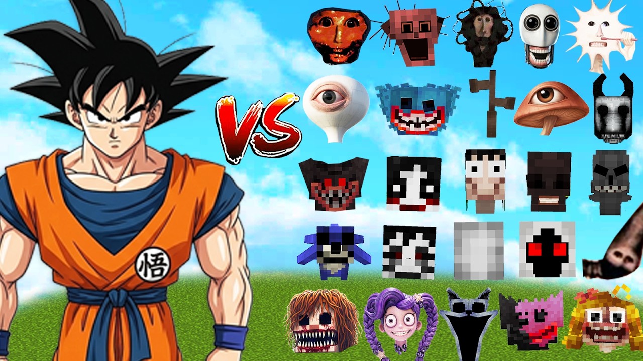 GOKU vs ALL MINECRAFT BOSSES | Minecraft Mob Battle