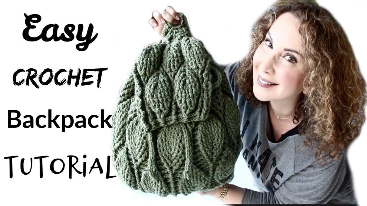 Easy Crochet Leaves BackPack Tutorial