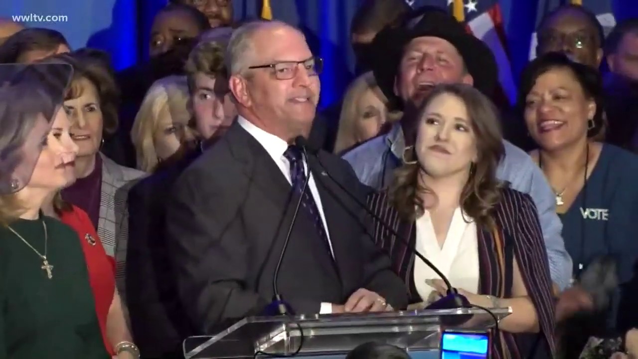 John Bel Edwards speaks after winning re-election as Louisiana's governor