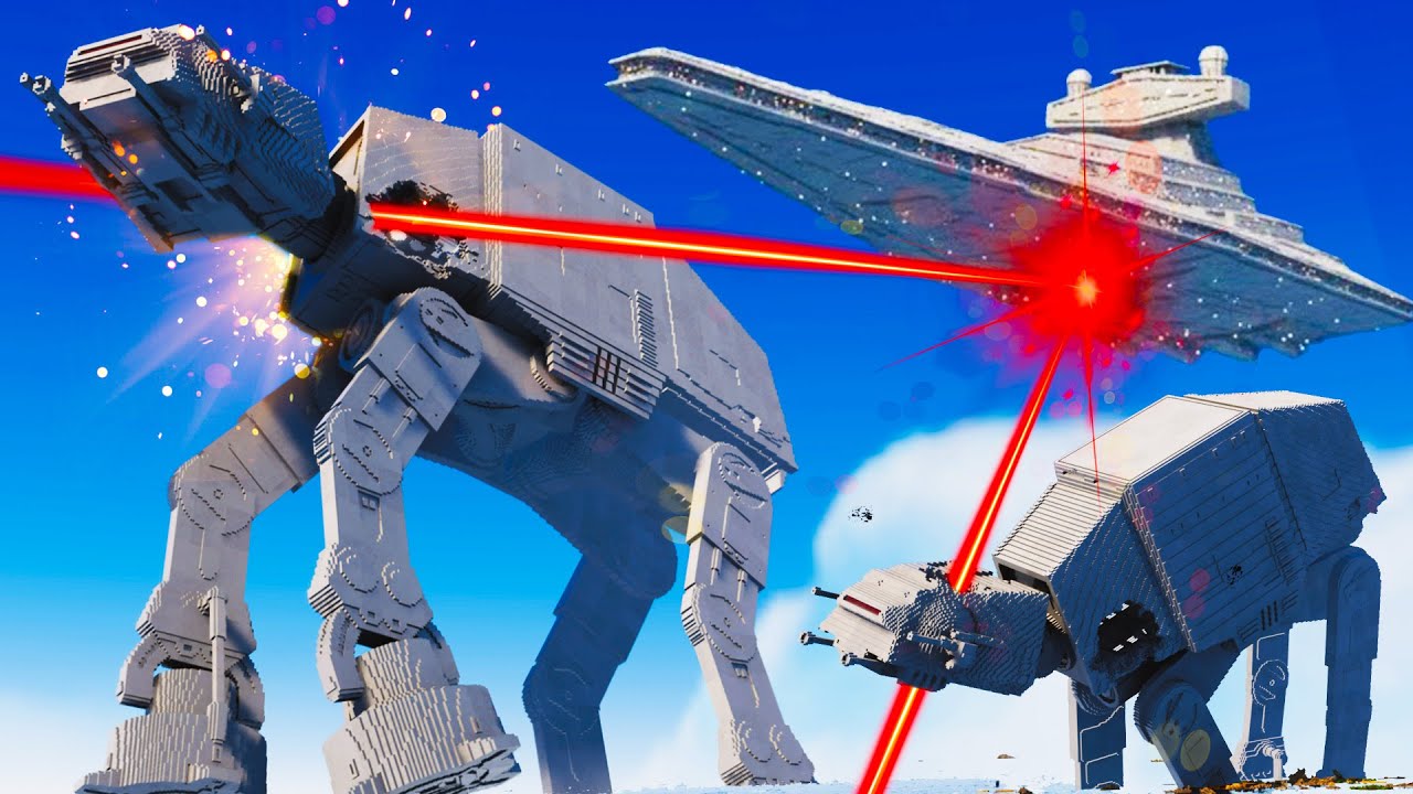 Realistic AT-AT Star Wars Destruction | Teardown
