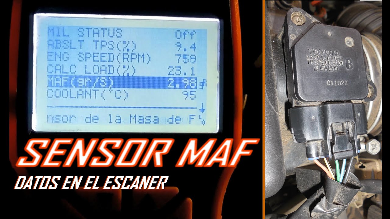 Sensor MAF, Datos  de referencia en el escaner  (Toyota)