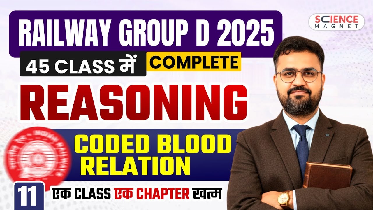 Class-11 |Coded  Blood-Relation (रक्त संबंध)| Railway Group D 2025 | Reasoning Complete by Vikas sir
