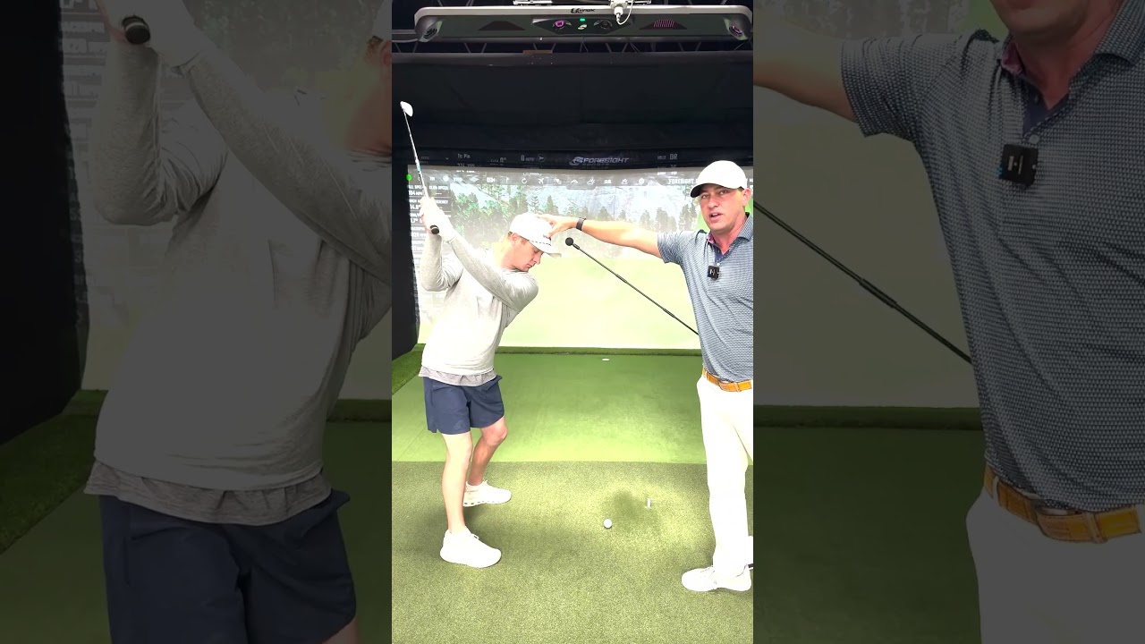 Keeping head down throughout swing