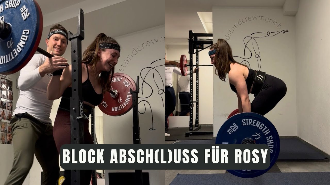 Woche 4 für Rosy - schwere Beuge, Chin-ups & Deadlifts