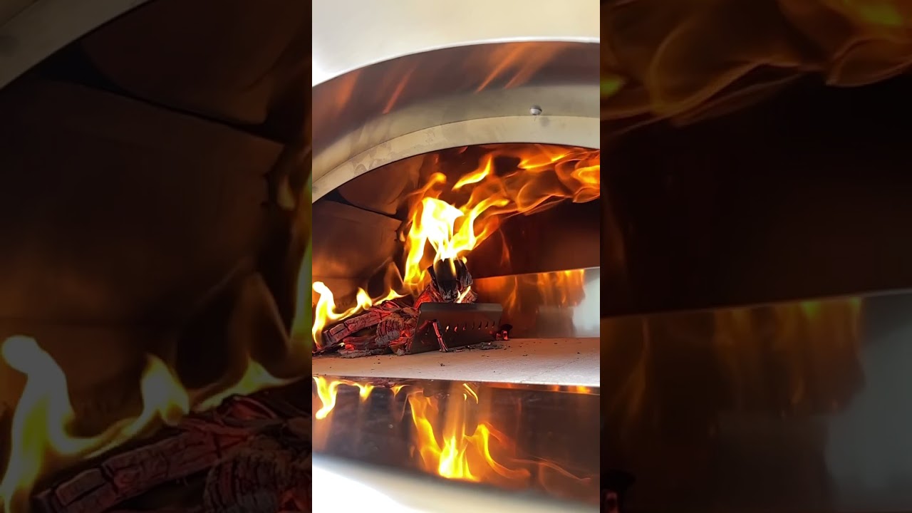 Maurizio Leo fires up his stainless Mangiafuoco wood-fired oven for the first time!