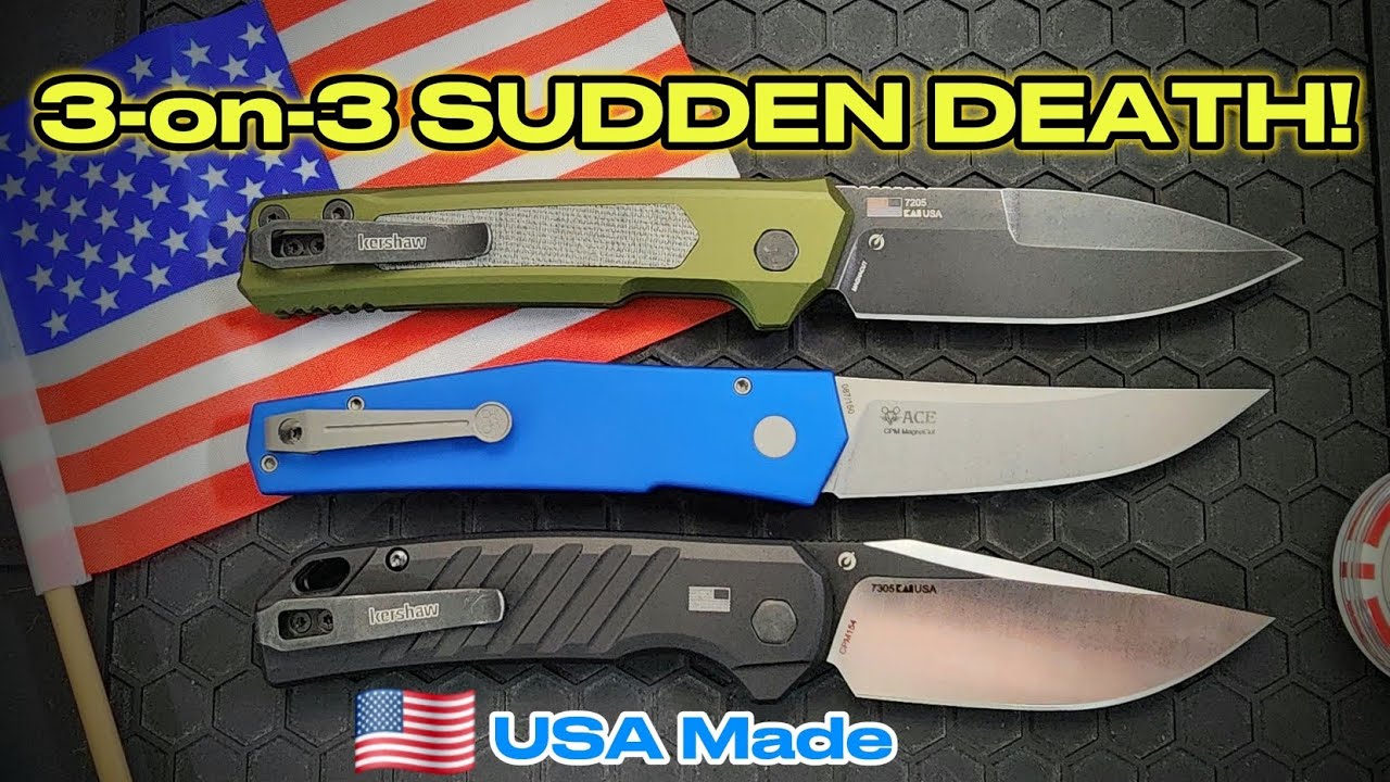 USA! 🇺🇸 3-on-3 Sudden Death: 3 American Automatic Knives