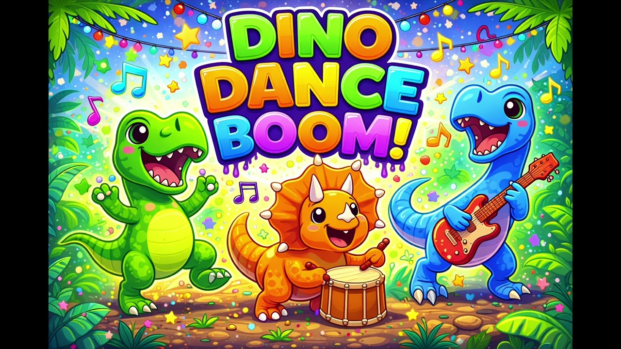The Dance of the Dino Boom 🦕 | Children's Song to Dance | Music for Children