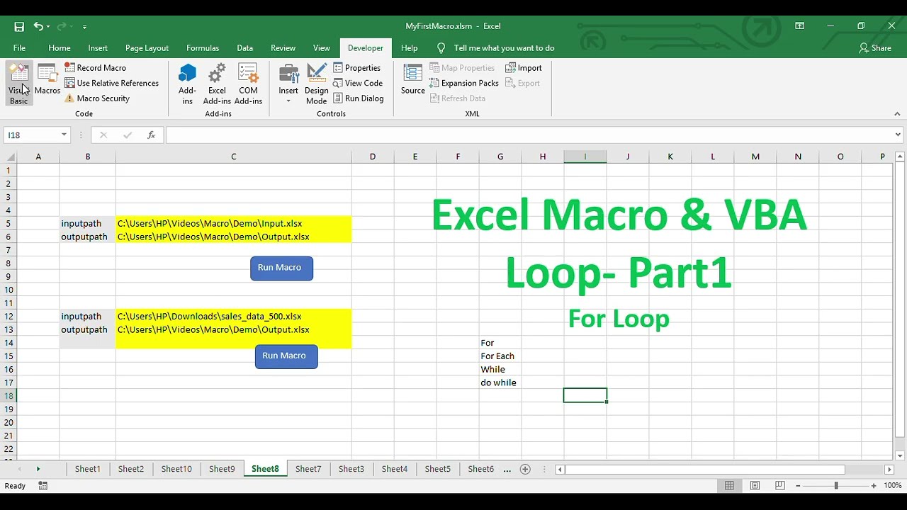 Master in Excel Macro (VBA) – For Loop Explained with Example | Learn Step by Step