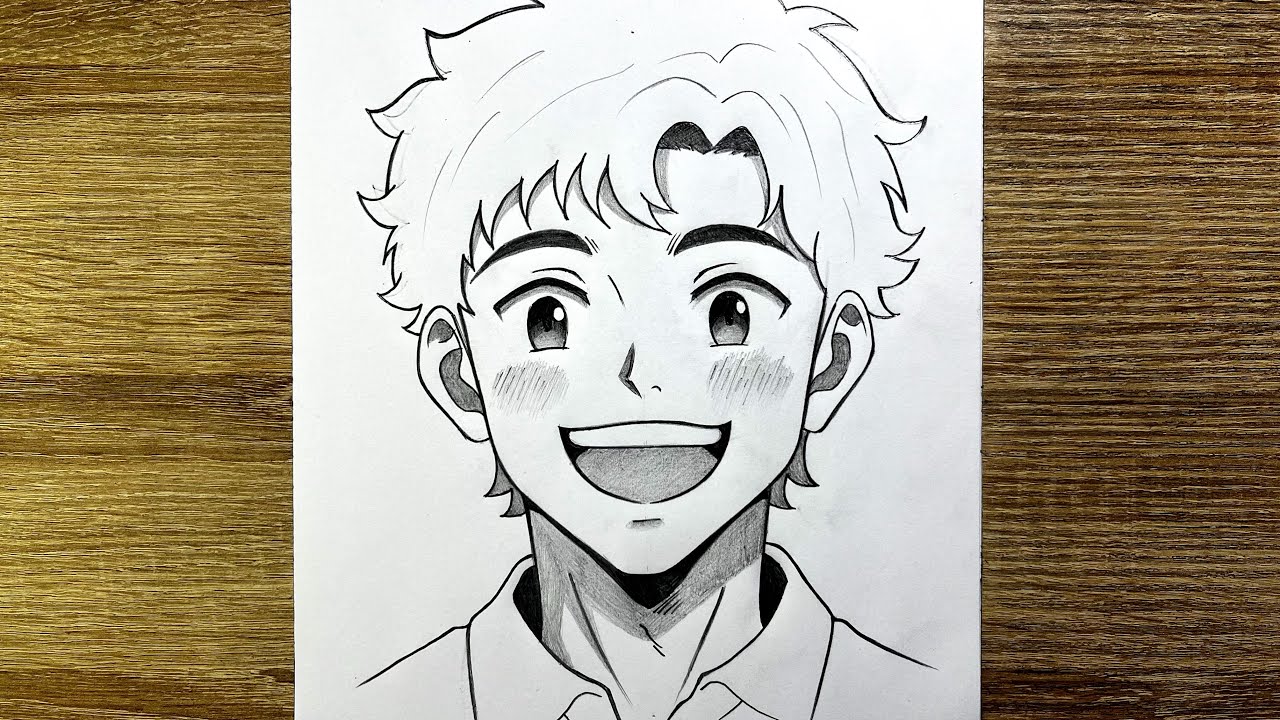 Comment dessiner un visage de garçon en style manga — tutoriel facile étape par étape