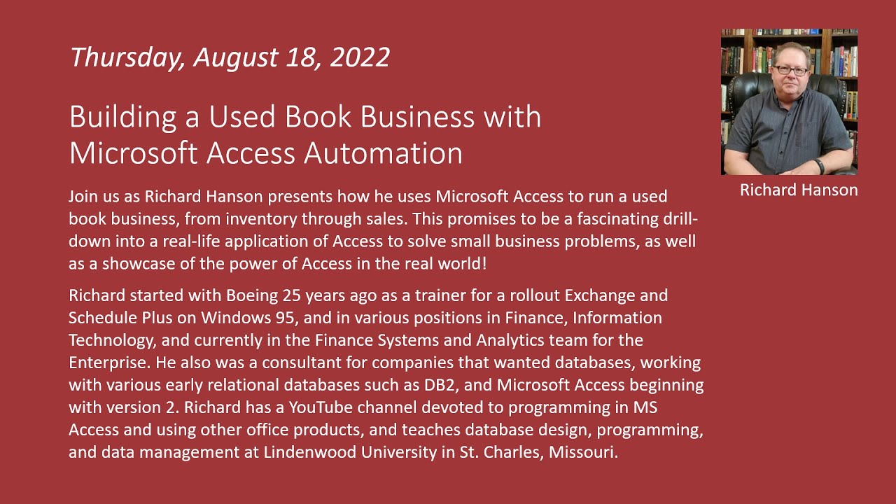 Building a Used Book Business with Microsoft Access Automation