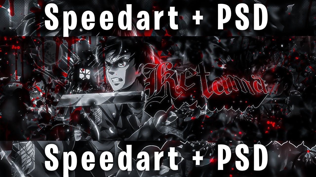insane anime header tutorial speedart