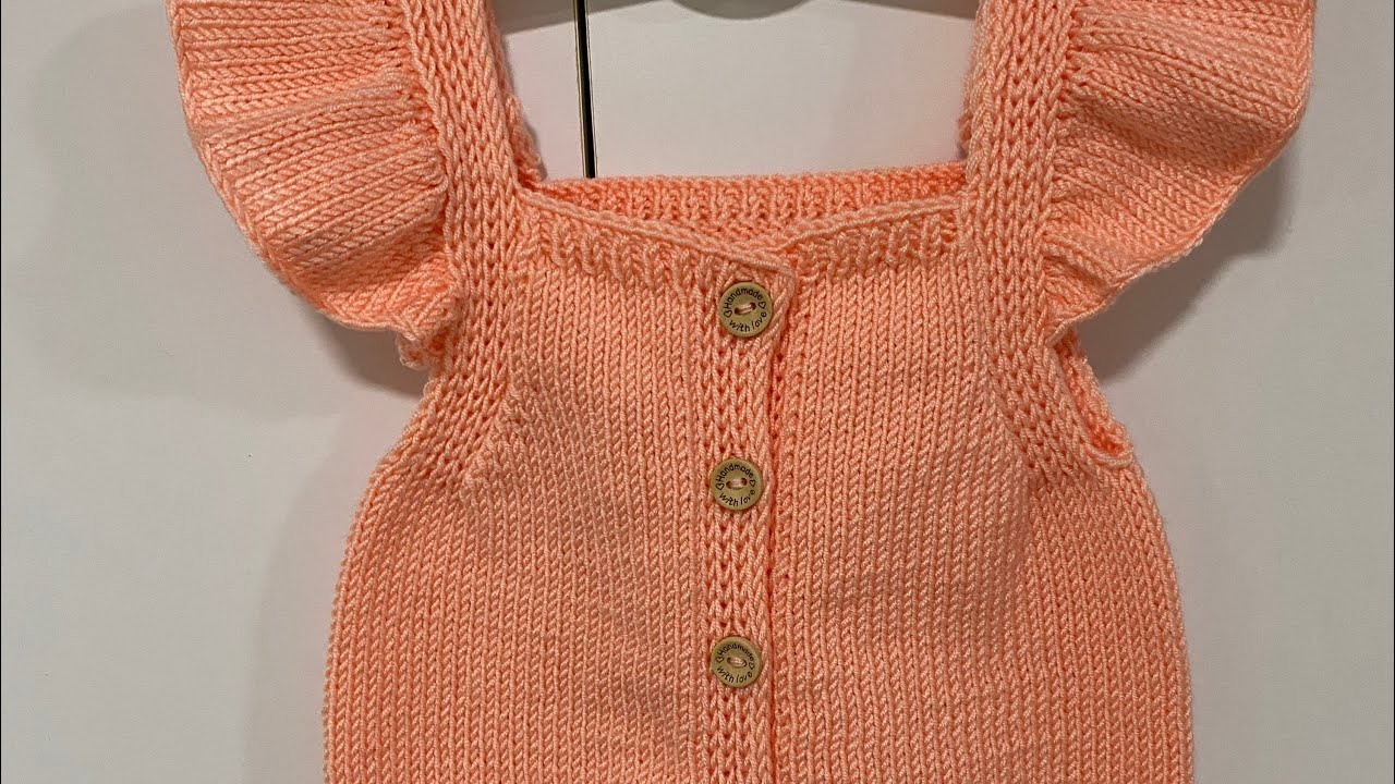 Kolları fırfırlı kız bebek yelek yapımı