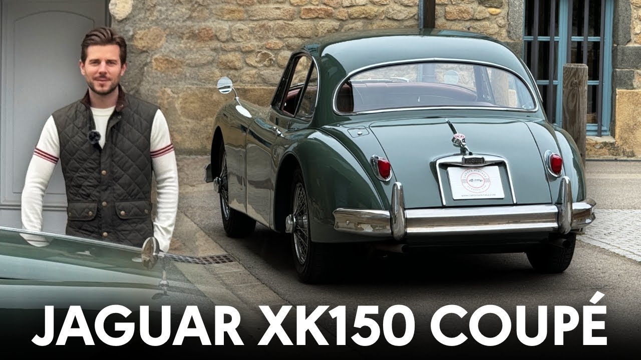 Présentation de l'élégante Jaguar XK150 Coupé 3,4L de 1958