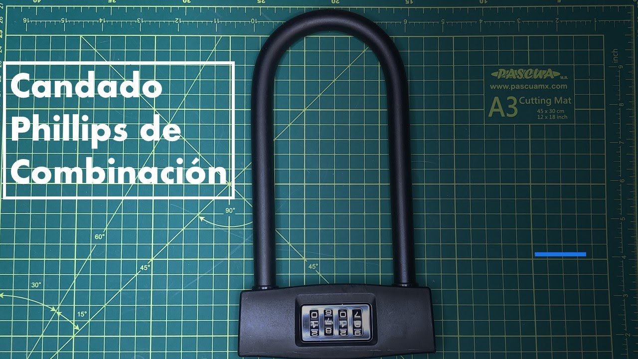 Candado tipo U de Combinacion para Bicicleta Phillips ¡Resistente y Económico!