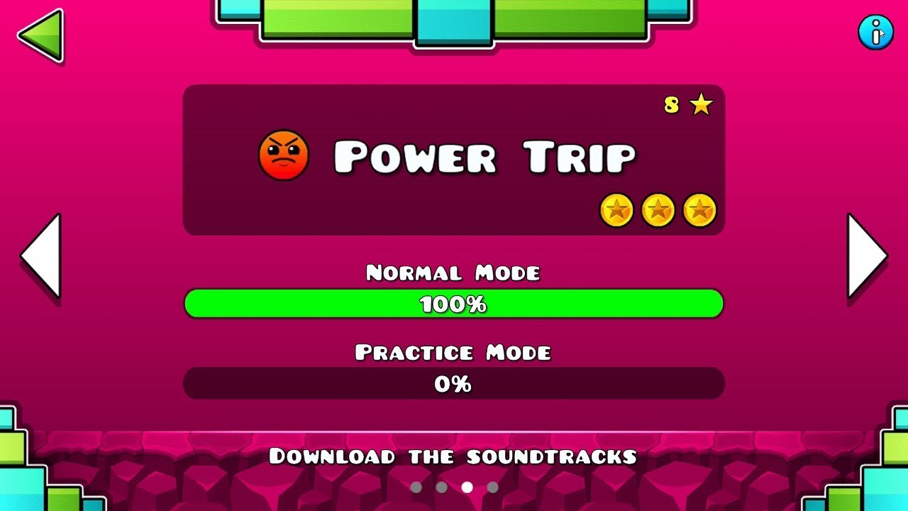 Geometry Dash SubZero &ndash; &ldquo;Power Trip&rdquo; 100% Complete [All Coins] | GuitarHeroStyles