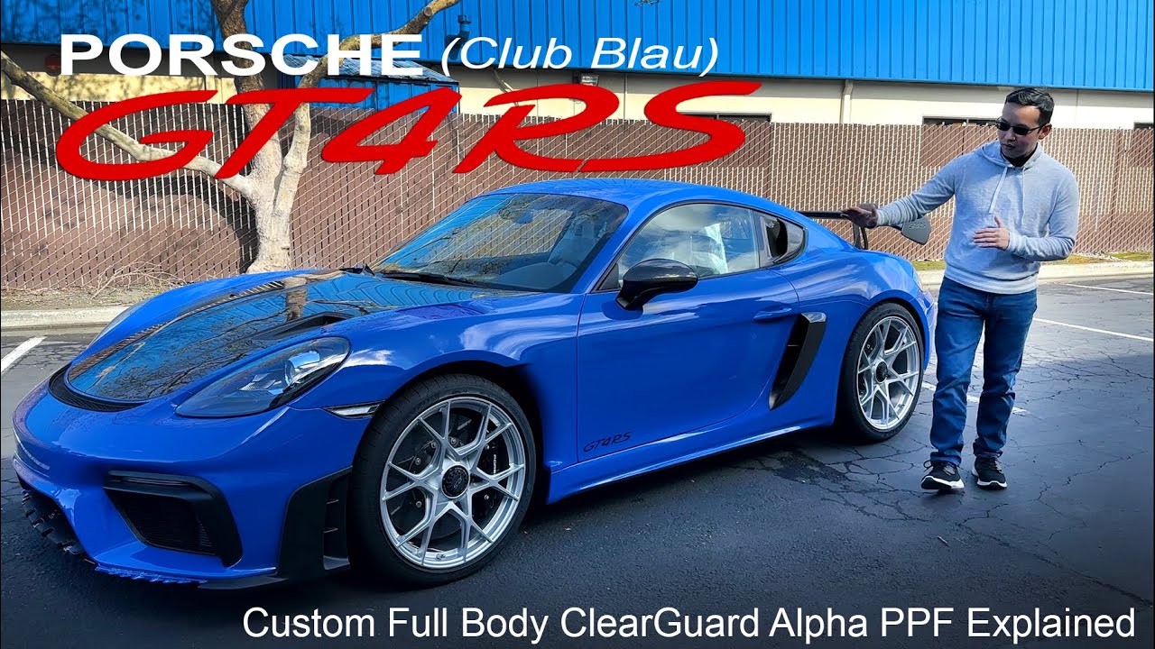 New PORSCHE Cayman GT4 RS (Club Blau) | Full Body PPF Process & Explanation