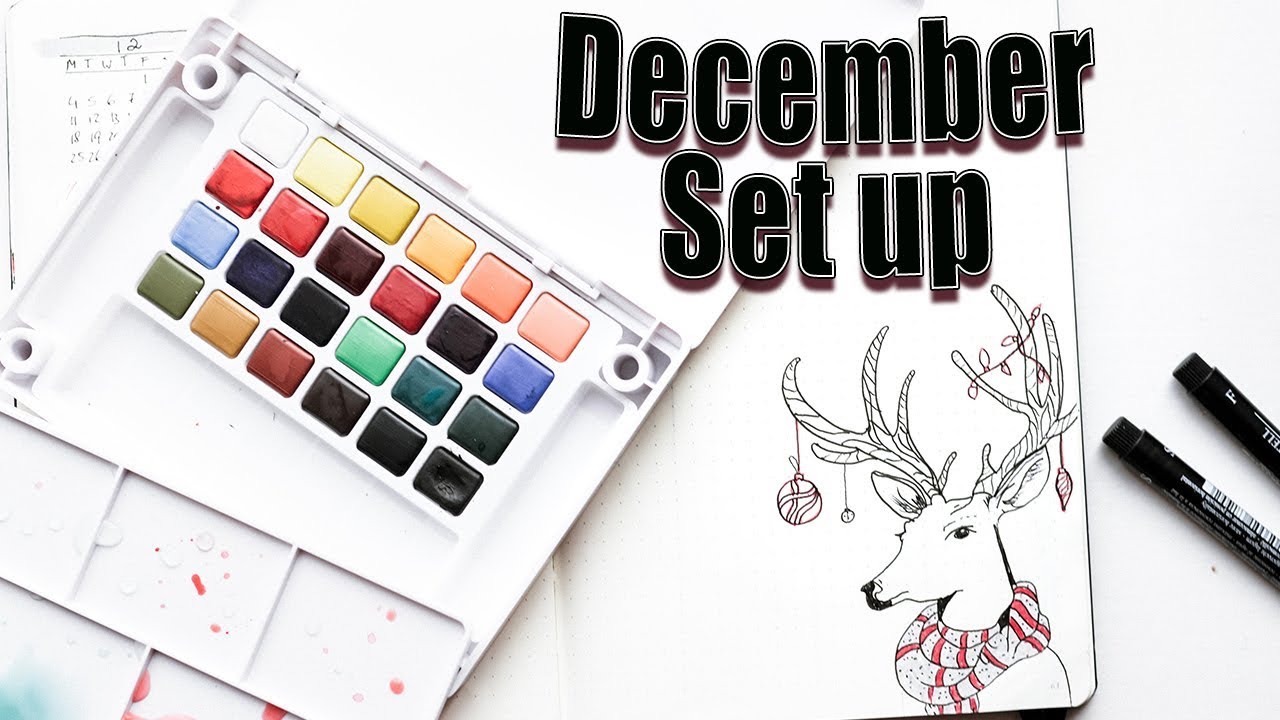 DECEMBER FESTIVE BULLET JOURNAL SET UP/PLAN WITH ME | Book Roast