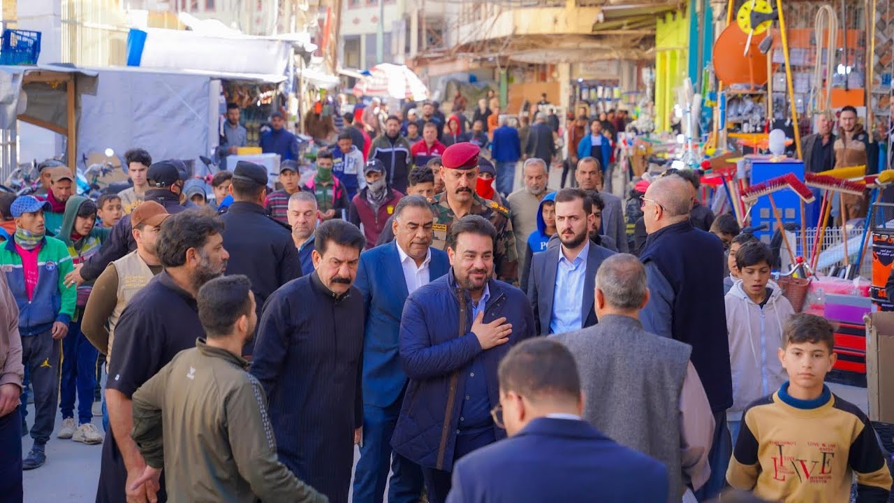 رئيس مجلس محافظة الأنبار، المهندس عمر مشعان دبوس، يجري جولة ميدانية في سوق مدينة الرمادي