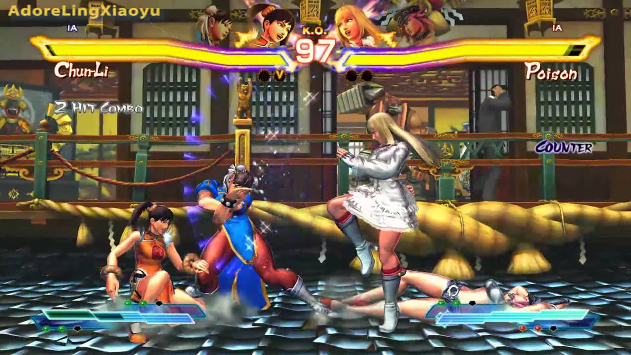 Street Fighter X Tekken PC Versus Team Xiaoyu & Chun-Li VS Lili and Poison