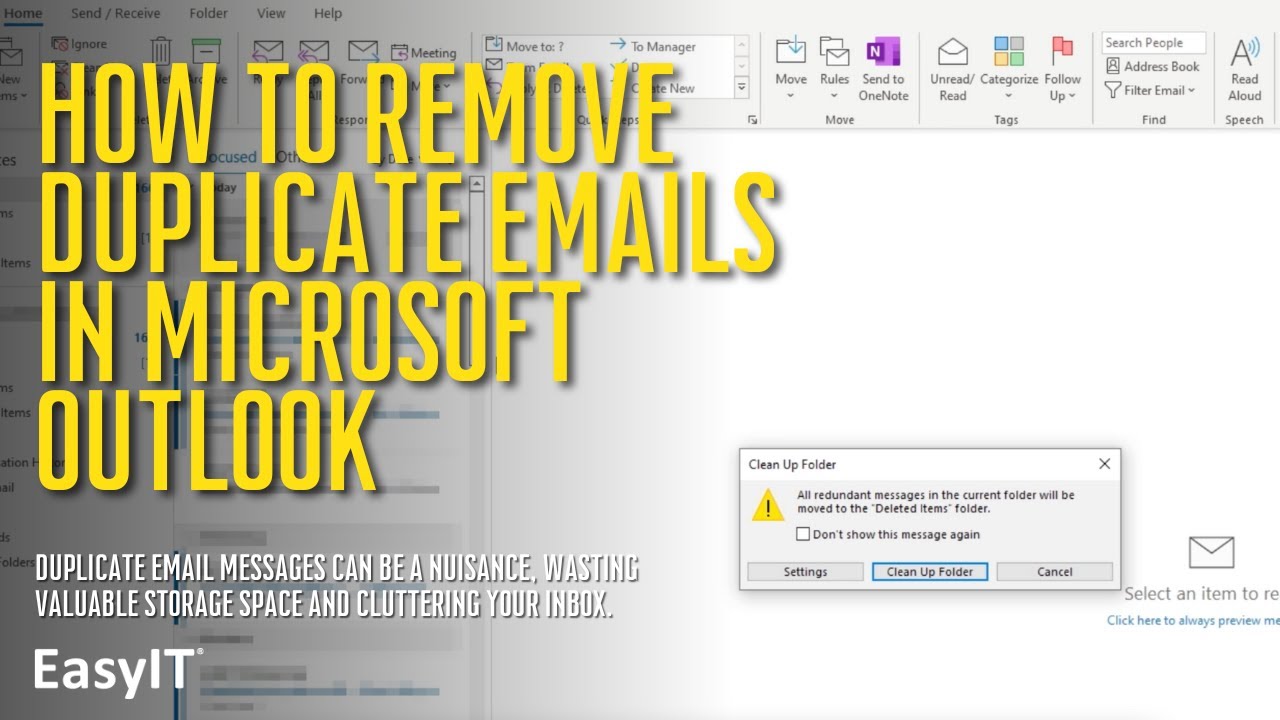 How To Remove Duplicate Emails In Microsoft Outlook