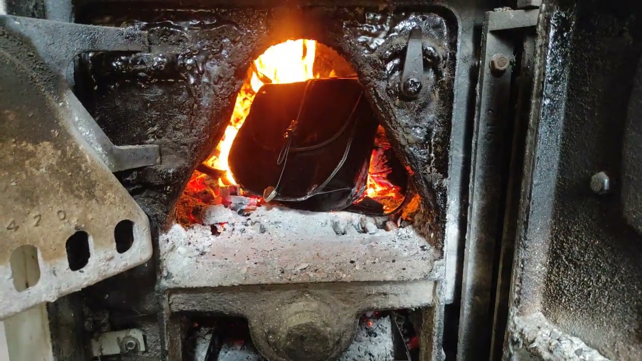 Burning a Fake Leather Handbag in Fire | Calm Destruction