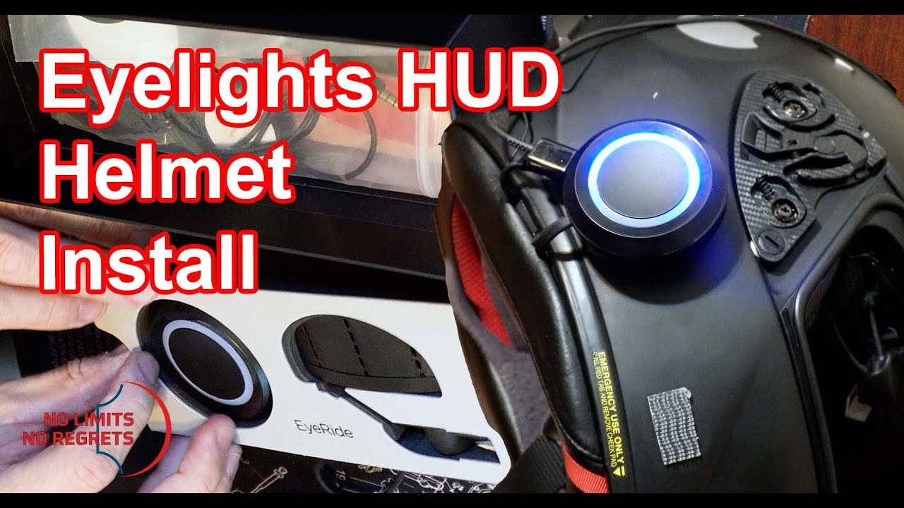 EYERIDE HUD Motorcycle Helmet INSTALLATION of Eyeride Heads Up Display HUD