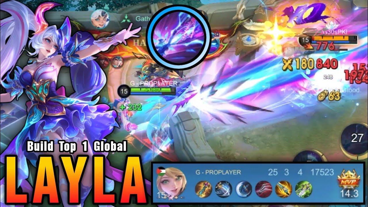 25 Kills!! The Beacon Layla Late Game Carry!! - Build Top 1 Global Layla ~ MLBB