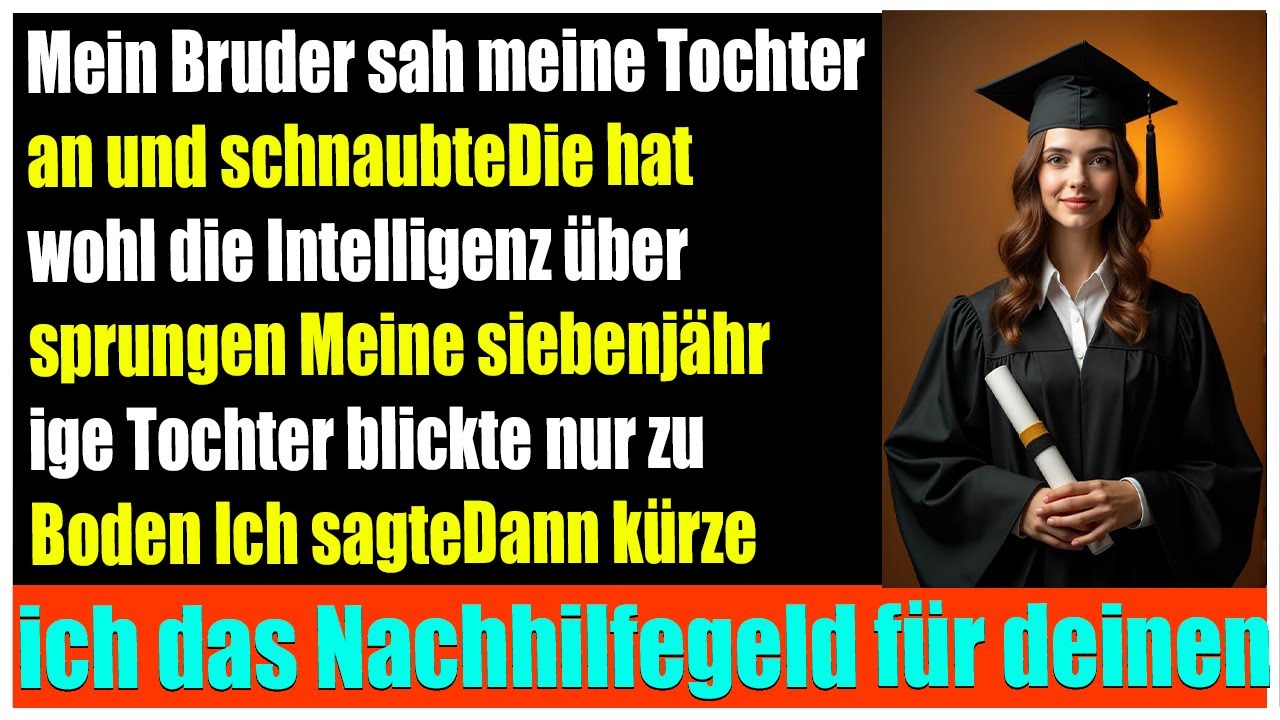 Mein Bruder sah meine Tochter an und spottete: Intelligenz hat ihre Generation wohl übersprungen“