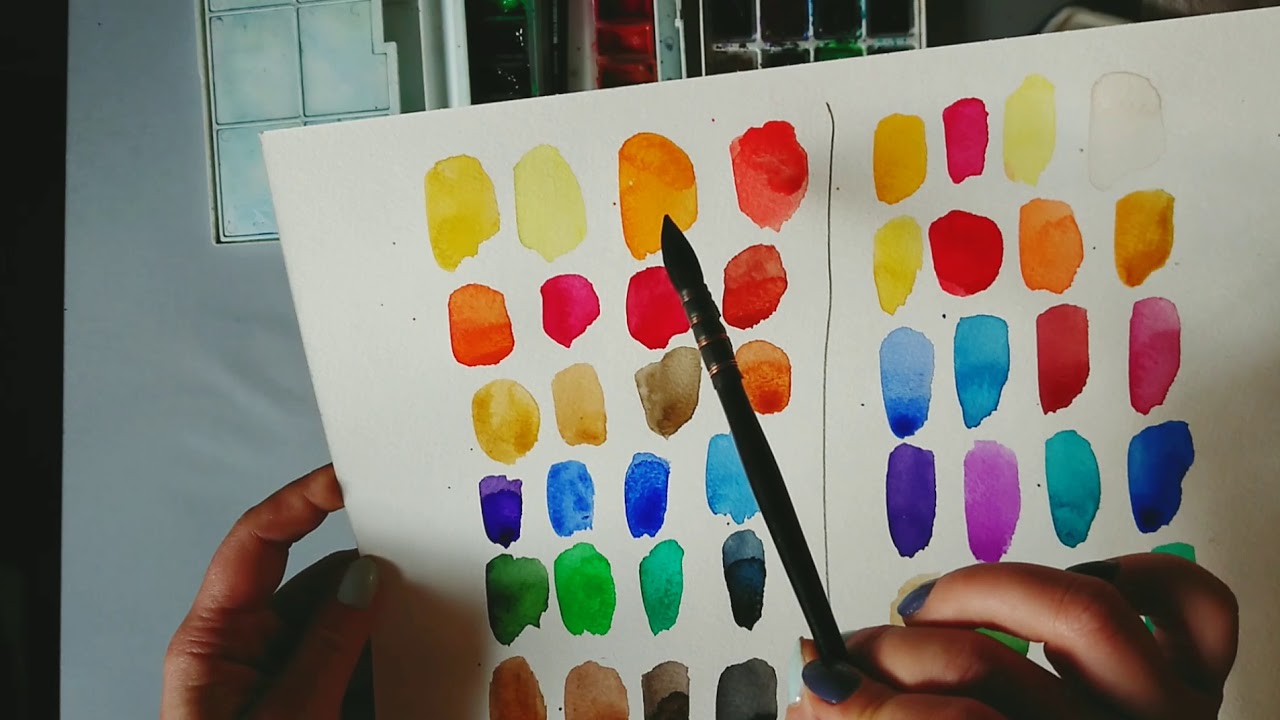 Minha aquarelas, aquarela russa White Nights, VanGogh, ShinHan, Sennelier.